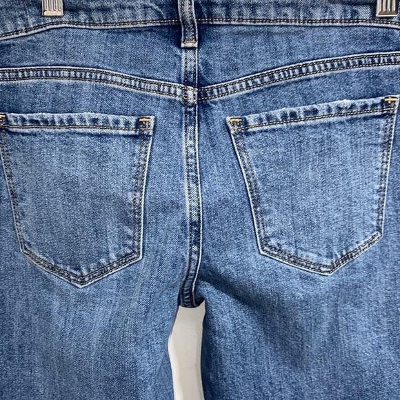 Old Navy jeans boyfriend Adele distressed patchwork tie dye size 0 stretch - Picture 6 of 10